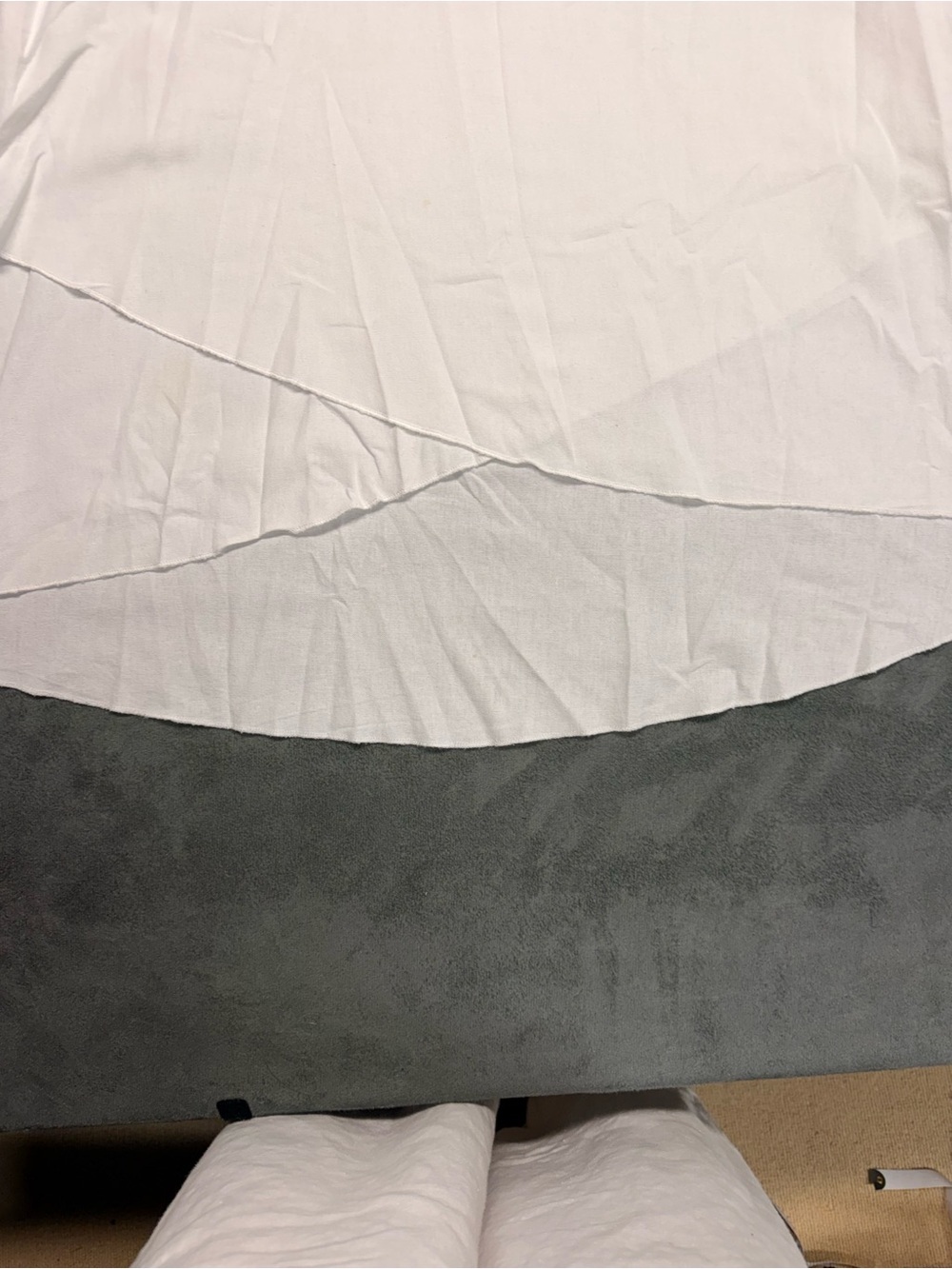 White V-Neck 3/4 Sleeve Linen Blend Tunic - Picture 6 of 8